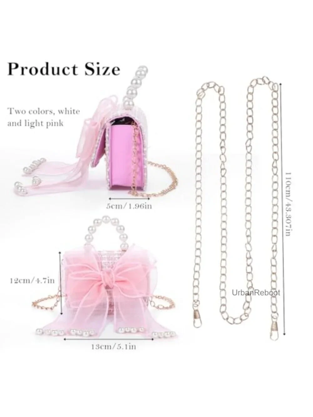 2 Pack Cute Purses for Little Girls Mini Handbags Crossbody Bag Bowknot
